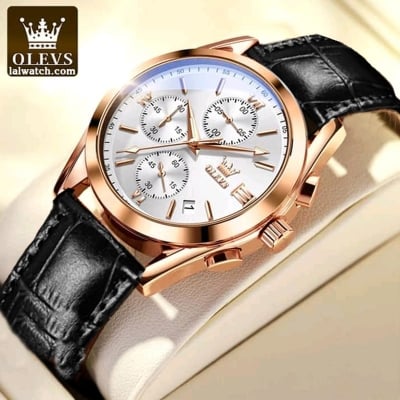 Picture of OLEVS Replica Leather Waterproof Quartz Fashion Watch for Men