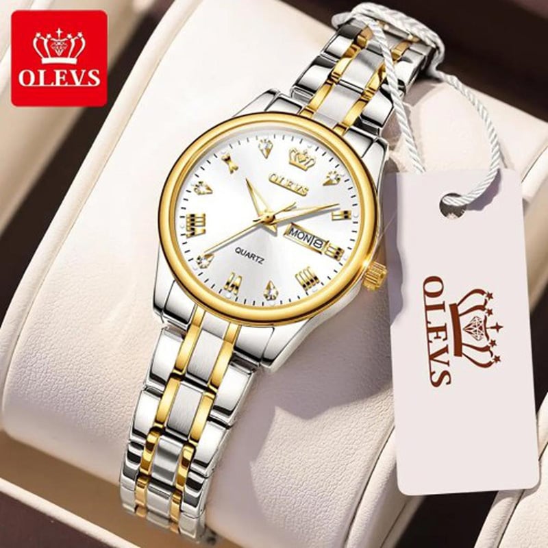 Picture of Two Tone Stainless Steel Analog Wrist Watch For Women