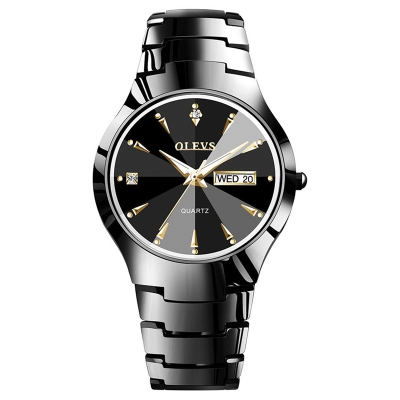 Picture of Luxury Fashion Watch For Men Tungsten Steel Strap Classic Luminous Date Waterproof Quartz Man Wristwatch