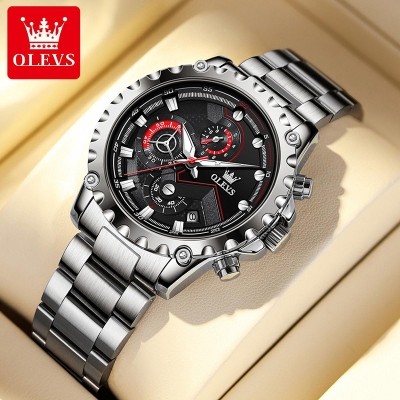 Picture of Stainless Steel Chronograph Wrist Watch For Men