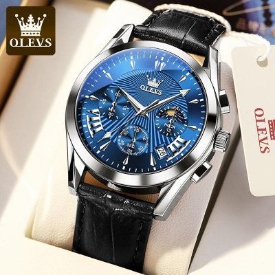 Picture of Stainless Steel Chronograph Wrist Watch For Men