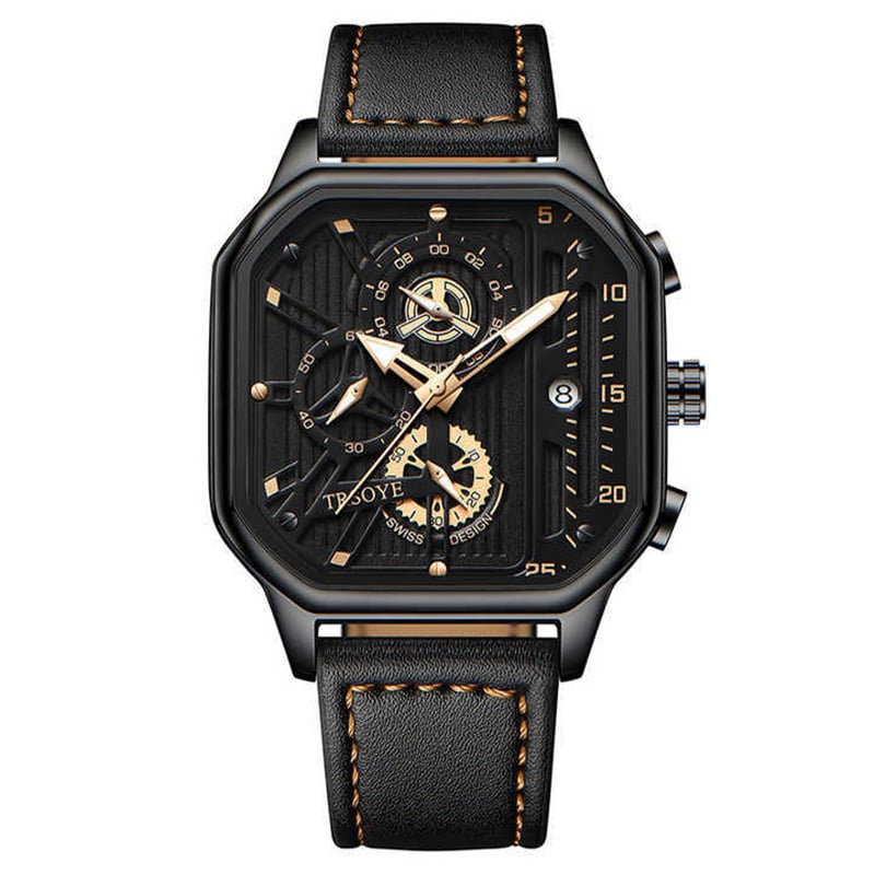 Picture of Trsoye Top luxury fashion Black leather belt wrist Watch for you Wholesale shop