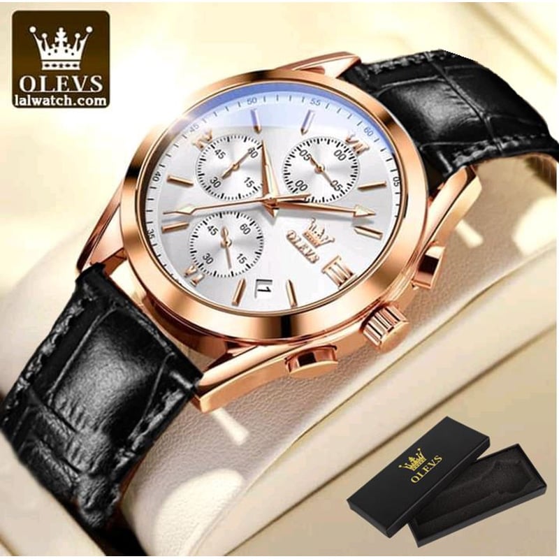 Picture of Leather Waterproof Quartz Fashion Watch for Men