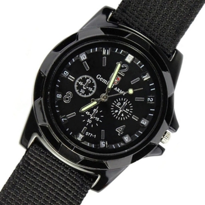 Picture of Fabric Canvas Strap Casual Cool Sport Round Dial WristWatch for men