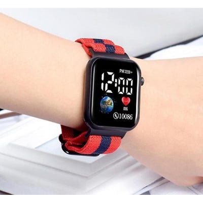 Picture of New LED waterproof electronic watch nylon strap watch European and American style design student watch watch