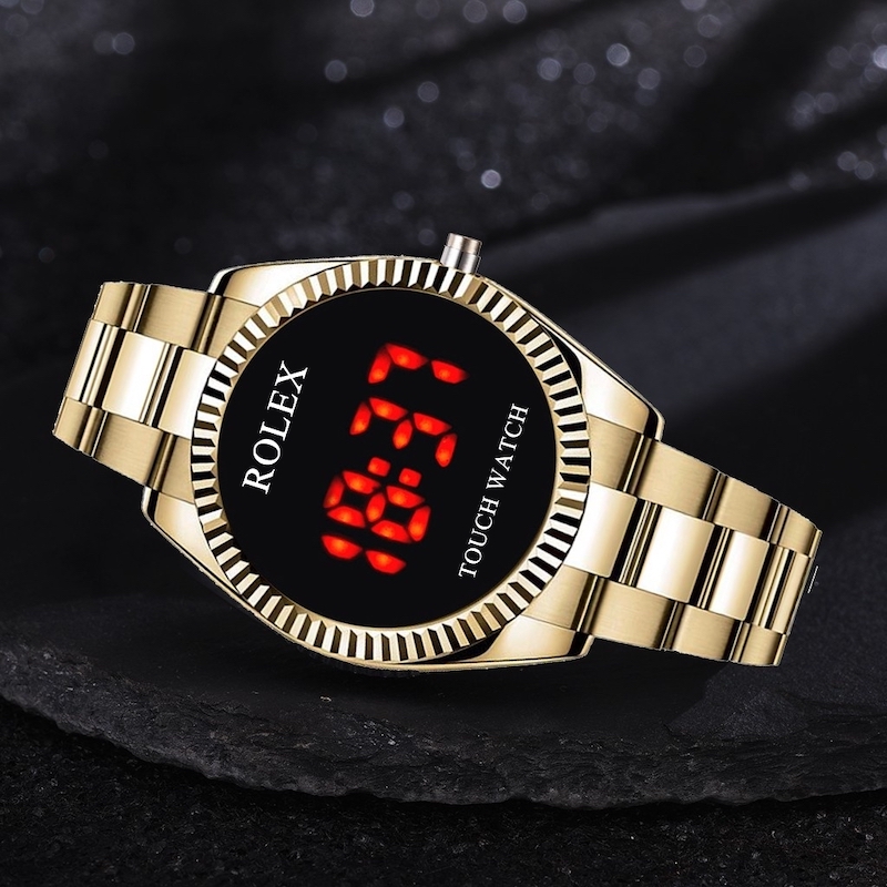Picture of Luxury Brand Stainless Steel Touch Screen Digital Fashionable Watch, Time, Date Function Watch For Men