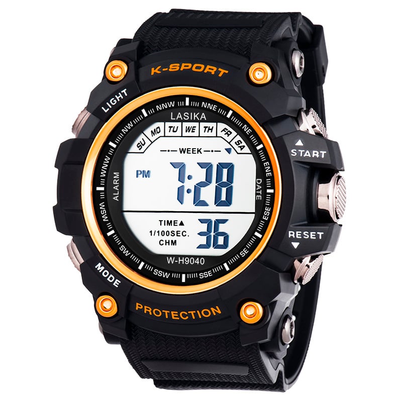 Picture of LASIKA W-H9040  Water Resistance 50m Silicon Digital Watch for Men - Black  - Watch For Men - Watch - Watch For Men - Watch - ঘড়ি - Watch For Men