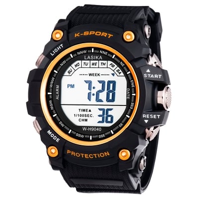 Picture of LASIKA W-H9040  Water Resistance 50m Silicon Digital Watch for Men - Black  - Watch For Men - Watch - Watch For Men - Watch - ঘড়ি - Watch For Men