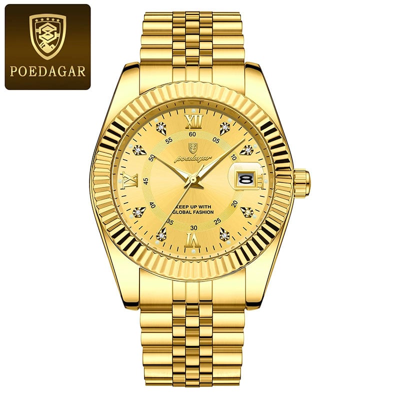 Picture of POEDAGAR 910 Luxury Stainless steel Wrist Watch For Man - Waterproof Men Watch Quartz - Stainless Steel Men's Watch - Stainless steel Watch .