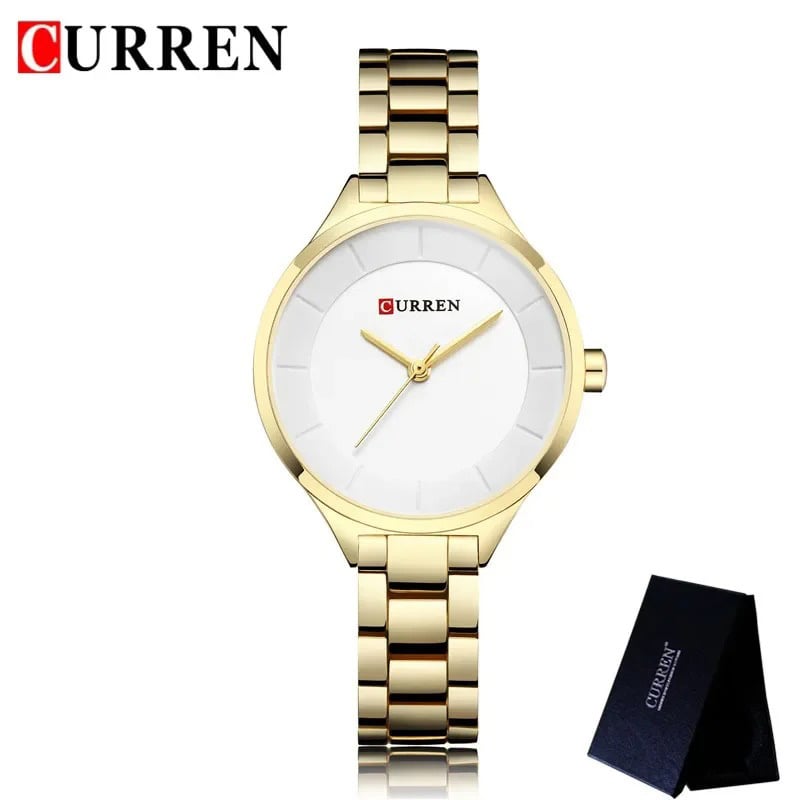 Picture of Curren9015C Women'S Watch Luxurious Stainless Steel Women'S Watch-Rose Gold And Blue Color