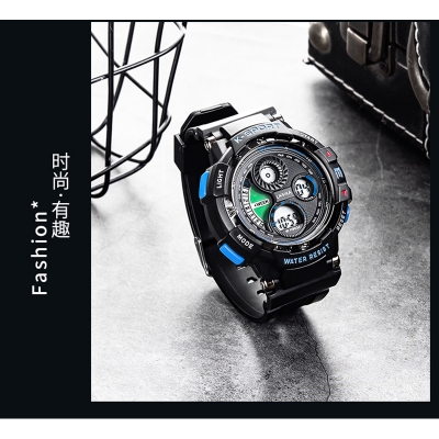Picture of LASIKA W-H 9034 Digital 100% Waterproof Watch  Men's Sports Electronic Watch Cool Luminous Wristwatch Outdoor Waterproof Watches Big Screen Stopwatch