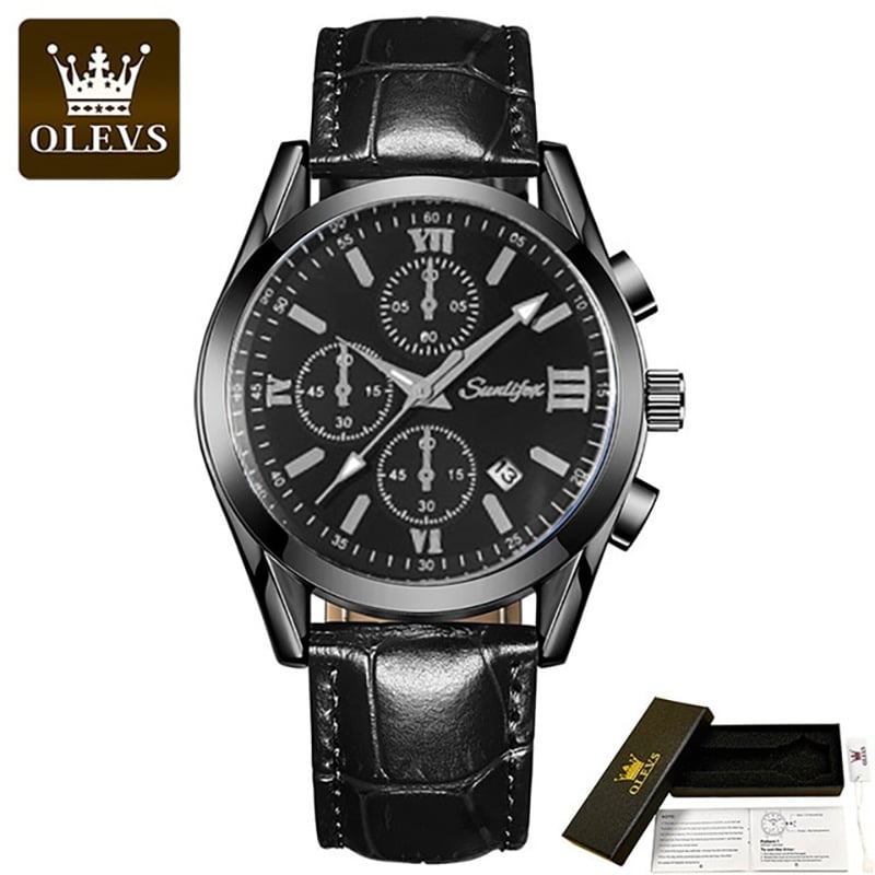 Picture of Ole_vs Leather Fashionable Quartz Fashion Watch for Men (No Box 2)