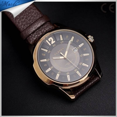 Picture of Leather Analog Fashionable Watch For Man - Black