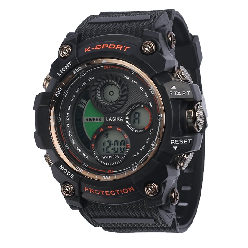 Picture of Lasika 9028 Cronographs, Auto Date, Shock Resistant Men's Waterproof Sports Digital Wrist Clock