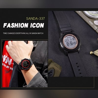 Picture of Sanda Waterproof Digital Watch for men