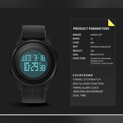 Picture of Sanda Waterproof Digital Watch for men