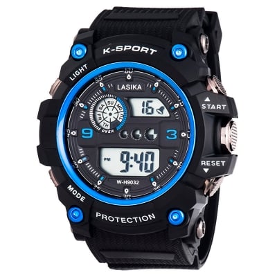 Picture of premium quality Boy's Digital Waterproof Sport Fashion Luxury Military Quartz Watch Alarm Day Time LED Wristwatches