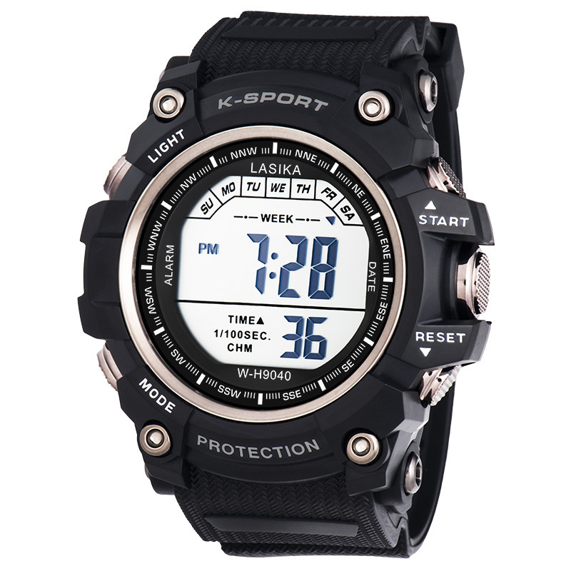 Picture of Premium Quality Boys Digital Waterproof Sport Fashion Luxury Military Quartz Watch (Model 9020 Black)