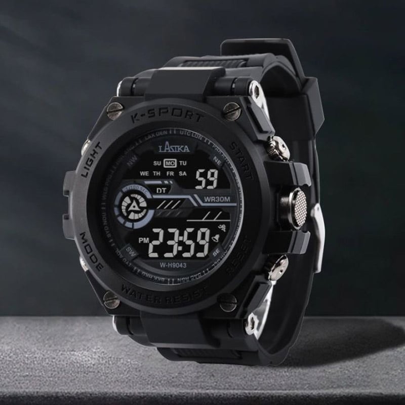 Picture of Premium Quality Boys Digital Waterproof Sport Fashion Luxury Military Quartz Watch (Model 9020 Green)