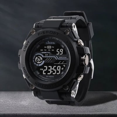 Picture of Premium Quality Boys Digital Waterproof Sport Fashion Luxury Military Quartz Watch (Model 9020 Green)