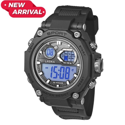 Picture of Premium Quality Boys Digital Waterproof Sport Fashion Luxury Military Quartz Watch (Model 9020 Blue)