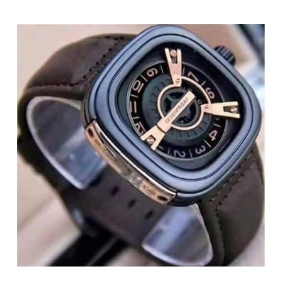 Picture of Seven Friday Leather Analog Watch For Men-Black