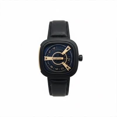 Picture of Seven Friday Leather Analog Watch For Men-Black