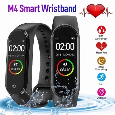 Picture of M4 Fitness Bracelet OLED Color Touch Screen Smart Wristband Global Version - Black