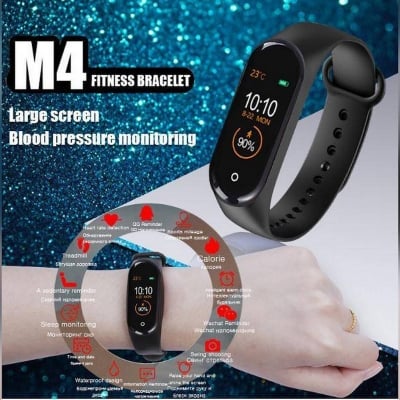 Picture of M4 Fitness Bracelet OLED Color Touch Screen Smart Wristband Global Version - Black