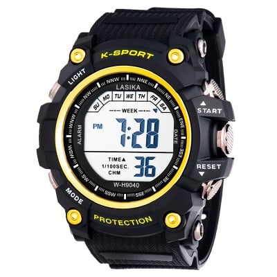 Picture of LASIKA W-H90  Water Resistance 50m Silicon Digital Watch for Men - Black  - Watch For Men - Watch - Watch For Men - Watch - ঘড়ি - Watch For Men