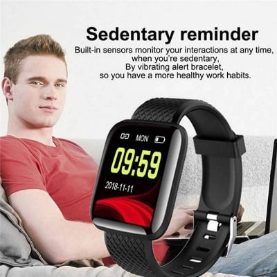 Picture of D116 PLUS Smart Bracelet Heart Rate Blood Pressure Monitor Wristbands Outdoor Sports Fitness Band Waterproof Smart Digital Watch