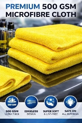 Picture of Premium Microfiber Towel 500 GSM – 16” x 16” (Single)
