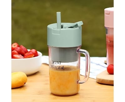 Picture of 2 In 1 Mini Portable USB Rechargeable High Quality 6 Blades Crusher Juicer