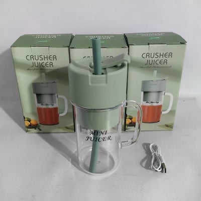 Picture of 2 In 1 Mini Portable USB Rechargeable High Quality 6 Blades Crusher Juicer