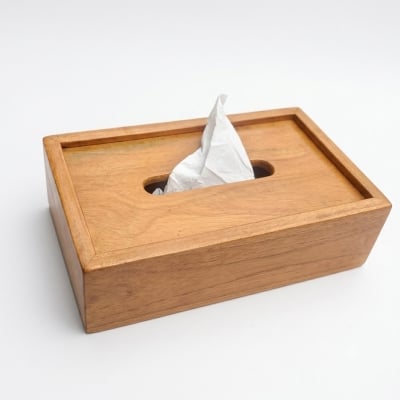 Picture of Premium Wooden Tissue Holder Box – Modern Tissue Storage Organizer