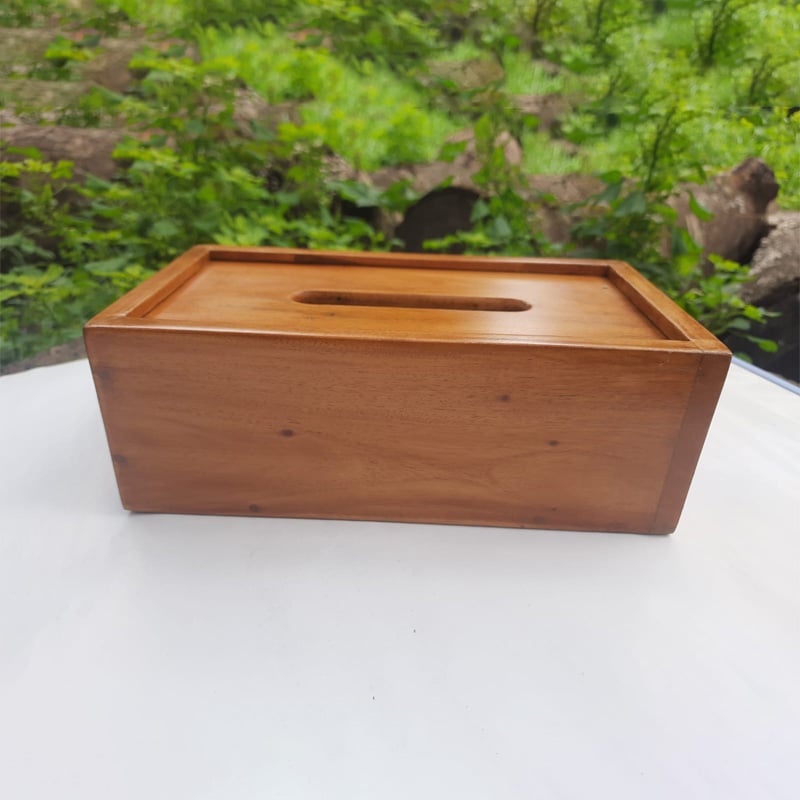 Picture of Premium Wooden Tissue Holder Box – Modern Tissue Storage Organizer