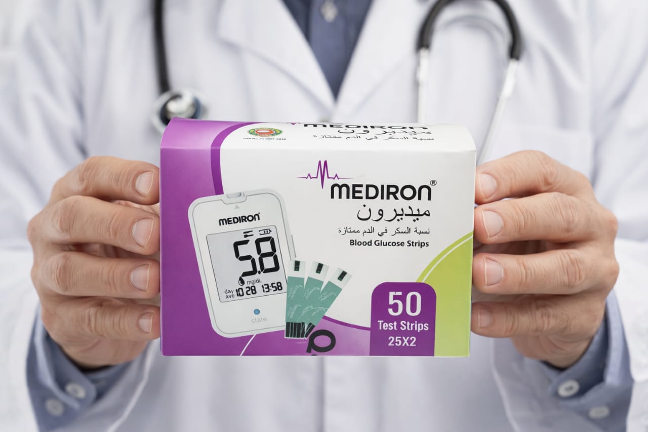 Picture of MEDIRON Premium Blood Glucose Test Strips 50 )High-Precision Test Strips