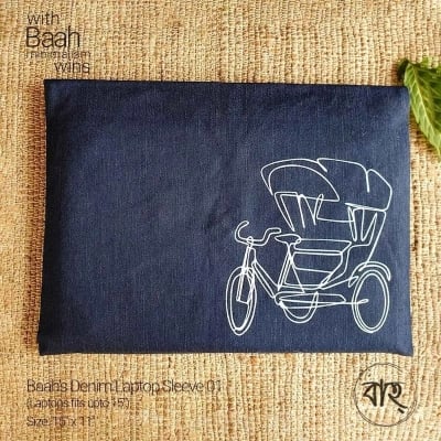 Picture of Denim Laptop Sleeve-Blue