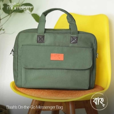 Picture of Baah’s On-the-Go Messenger Bag ( With Orange Belt)-Multicolor