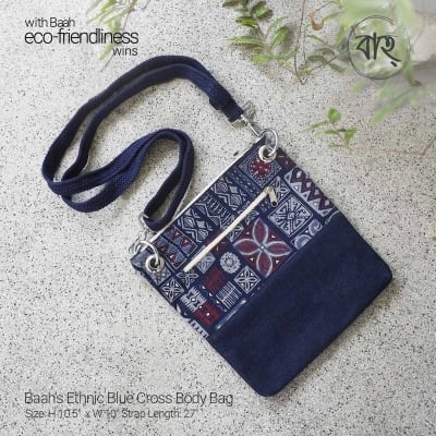 Picture of Baah’s Ethnic Blue Cross Body Bag-Multicolor