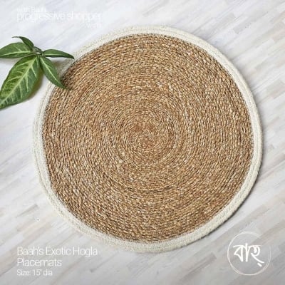 Picture of Baah’s Exotic Hogla Placemats 15″ dia-Multicolor