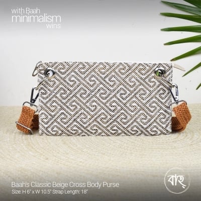 Picture of Baah’s Classic Beige Crossbody Purse-Brown