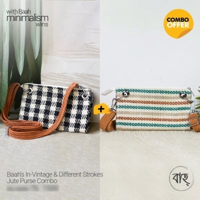 Picture of Baah’s In-Vintage & Different Strokes Jute Purse Combo-Multicolor
