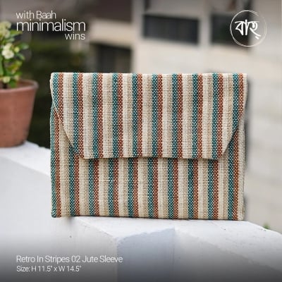 Picture of Retro In Stripes 02 Jute Sleeve-Multicolor