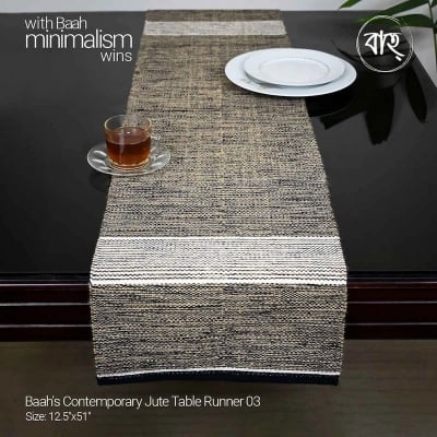 Picture of Baah’s Contemporary Jute Table Runner 03-Multicolor