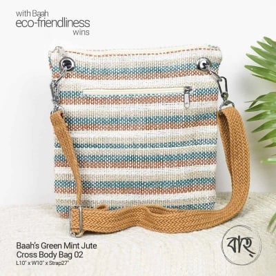 Picture of Baah’s Green Mint Jute Cross Body Bag 02-Multicolor