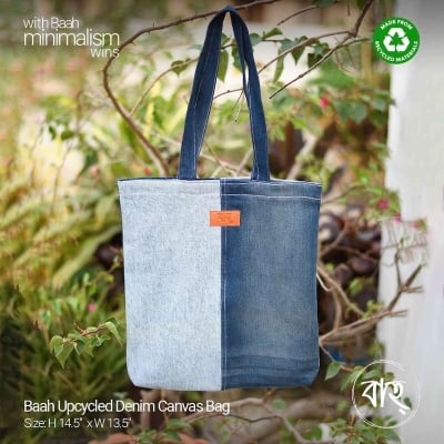 Picture of Baah Upcycled Denim Canvas Bag-Blue