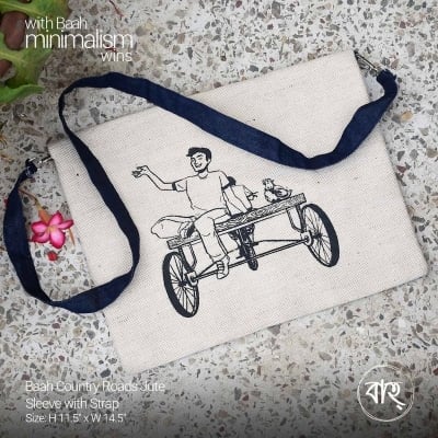Picture of Baah Country Roads Jute Sleeve with Strap