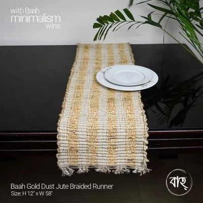 Picture of Baah Gold Dust Jute Braided Runner-Gold