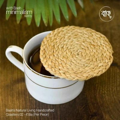 Picture of Baah's Natural Living Handcrafted Coasters 02 - 4"dia (Per Piece)-Gold